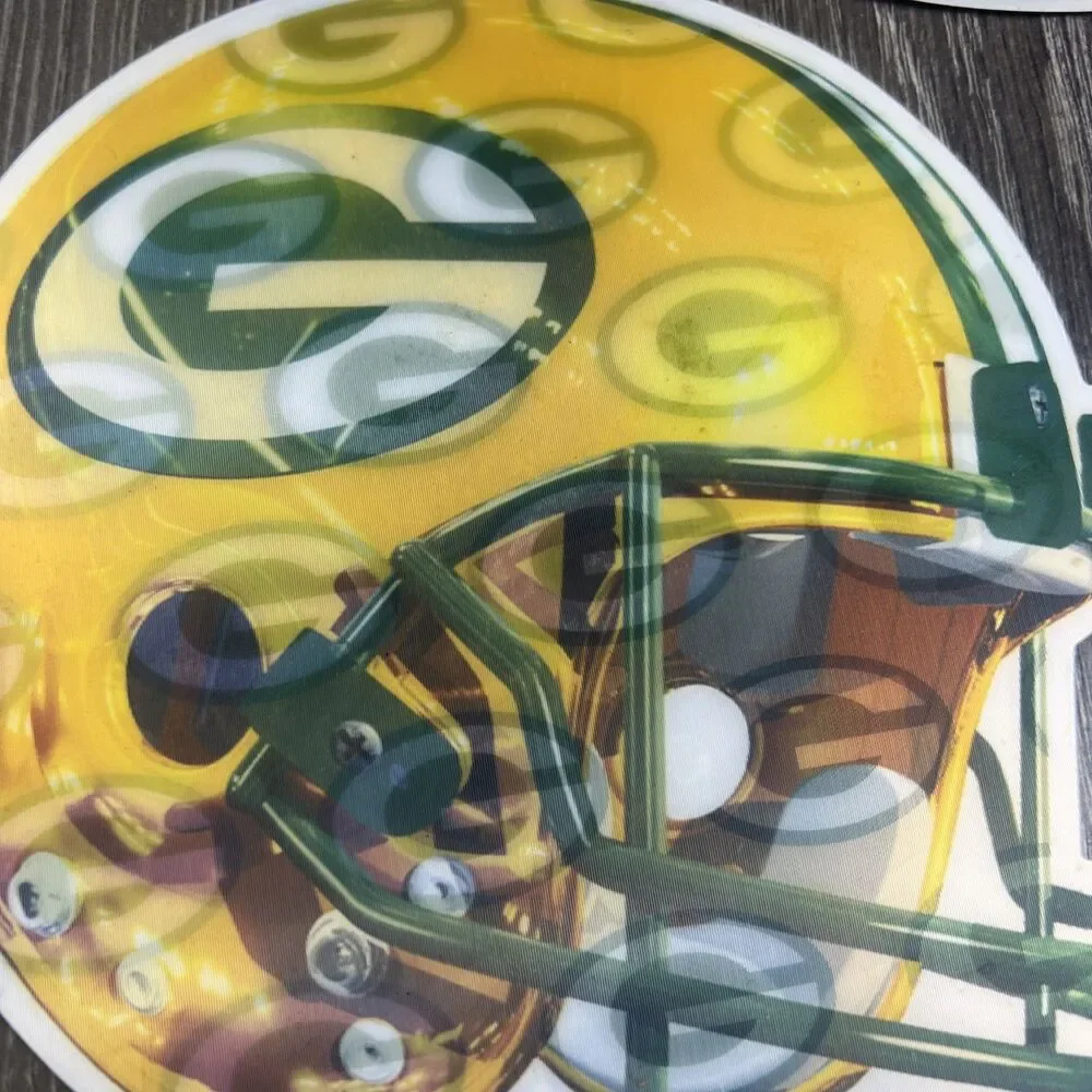 Nfl Green Bay Packers Ultraflip 3D Magnet Set 3 Piece Yellow Green